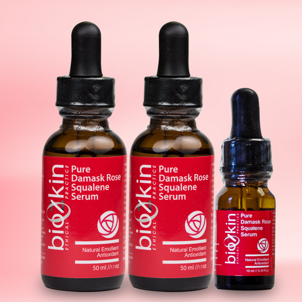 BioZkin Pure Damask Rose Squalene Serum 50ml x 2 Get 10ml x 1 Free - BiosenseClinic.ca