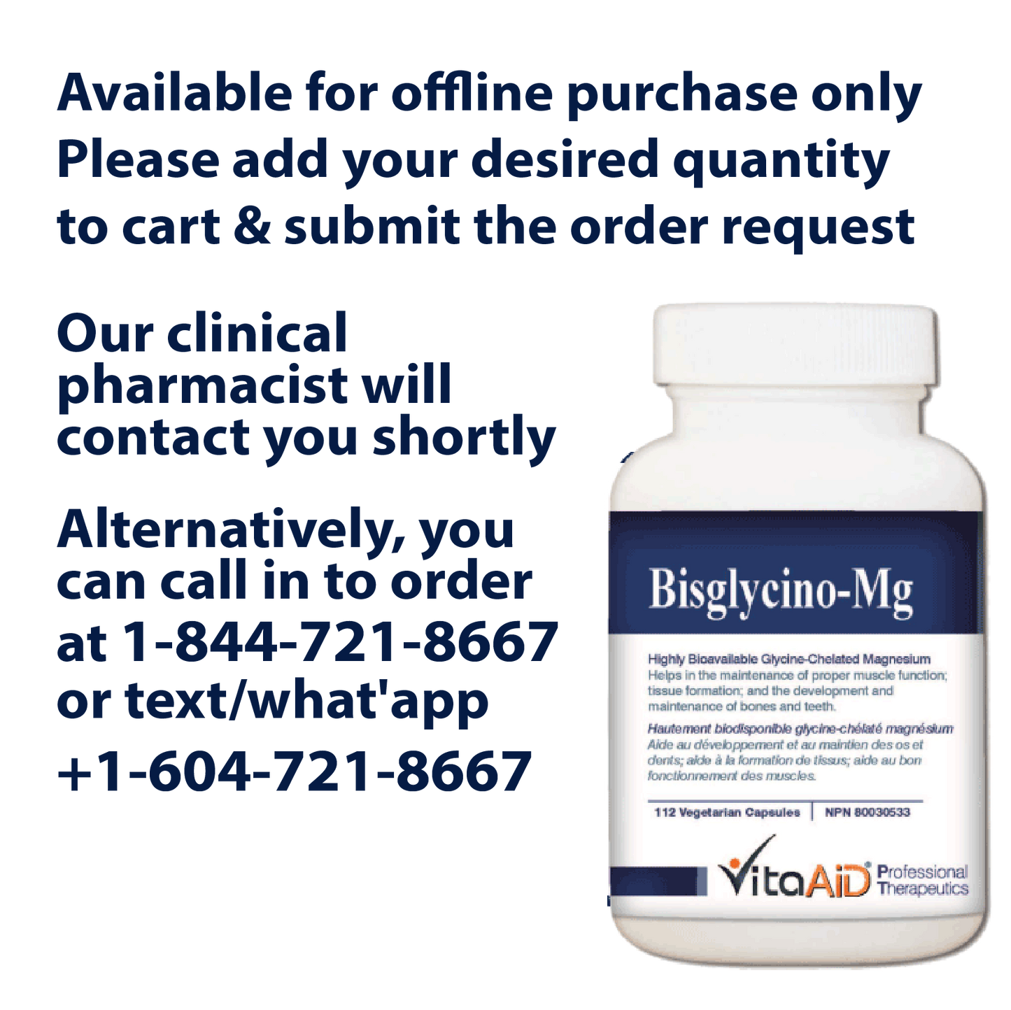 VitaAid Bisglycino-Mg - BiosenseClinic.ca
