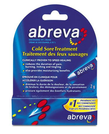 Abreva Cold Sore Treatment Cream - BiosenseClinic.ca