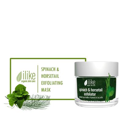 Ilike Gel Mask - Spinach & Horsetail Exfoliating - BiosenseClinic.ca