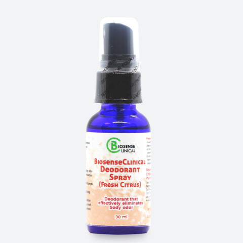 BiosenseClinical Deodorant Spray (Fresh Citrus) 30ml - BiosenseClinic.ca