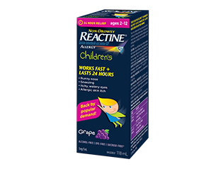 Zyrtec/Reactine Kids Syrup 24 Hour Relief - BiosenseClinic.ca