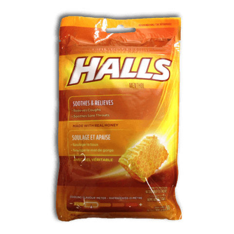 Halls Cough Drops (Honey) - BiosenseClinic.ca