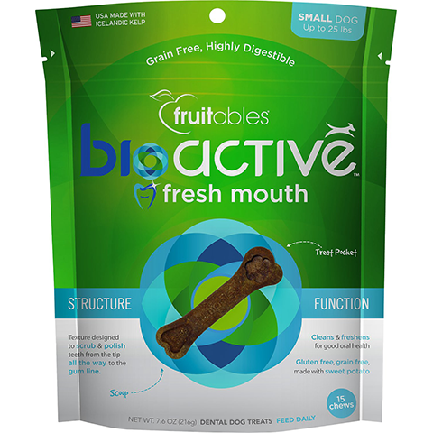 Fruitables Bioactive Fresh Mouth Dental Chew For Small Dogs - BiosenseClinic.ca