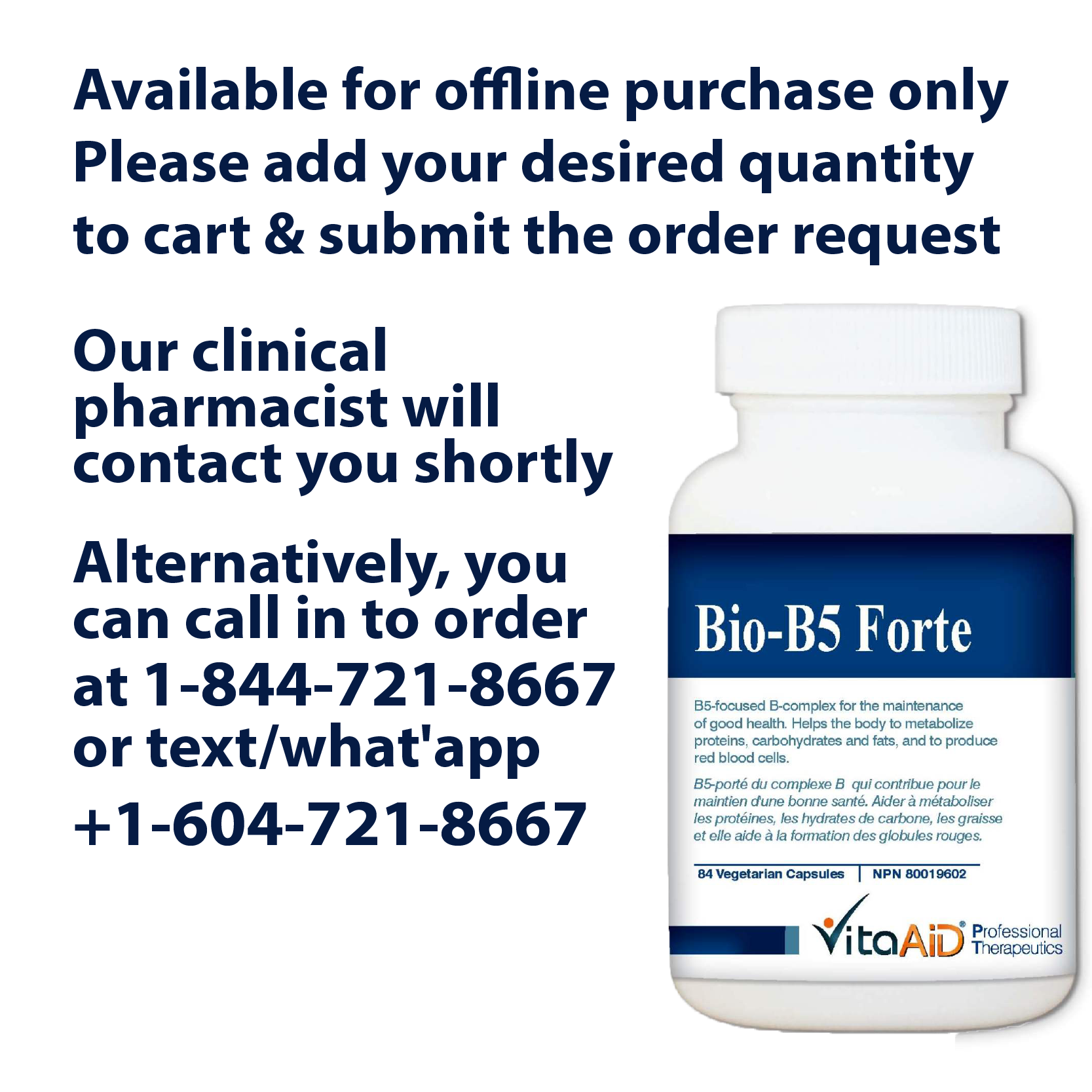 VitaAid Bio-B5 Forte - BiosenseClinic.ca